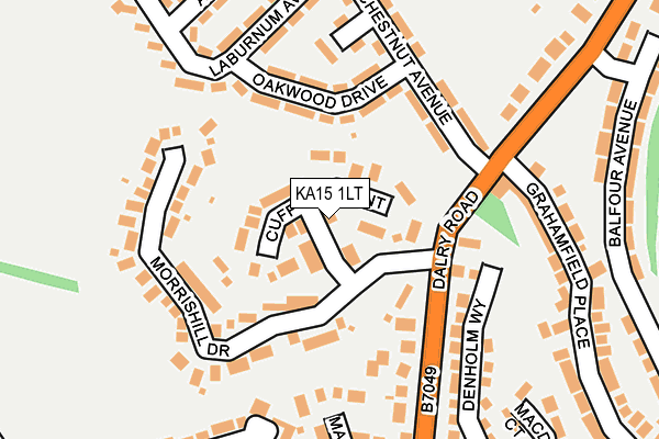 KA15 1LT map - OS OpenMap – Local (Ordnance Survey)