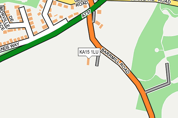 KA15 1LU map - OS OpenMap – Local (Ordnance Survey)