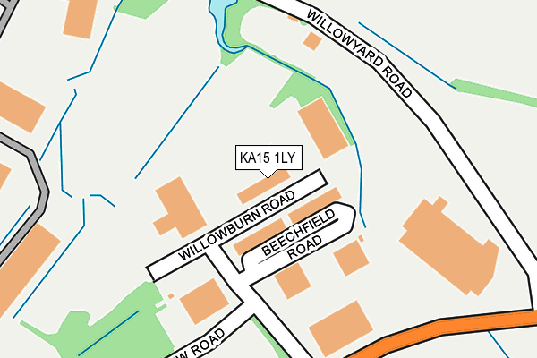 KA15 1LY map - OS OpenMap – Local (Ordnance Survey)