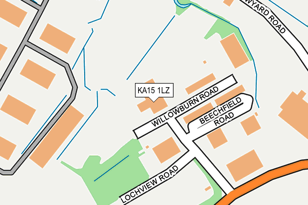 KA15 1LZ map - OS OpenMap – Local (Ordnance Survey)