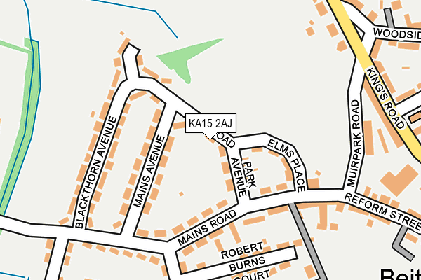KA15 2AJ map - OS OpenMap – Local (Ordnance Survey)