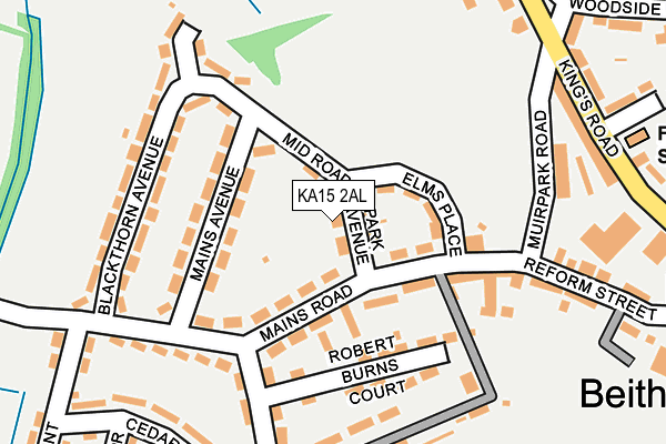 KA15 2AL map - OS OpenMap – Local (Ordnance Survey)