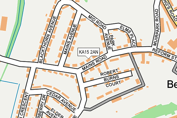 KA15 2AN map - OS OpenMap – Local (Ordnance Survey)