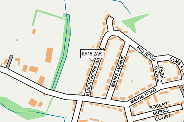 KA15 2AR map - OS OpenMap – Local (Ordnance Survey)