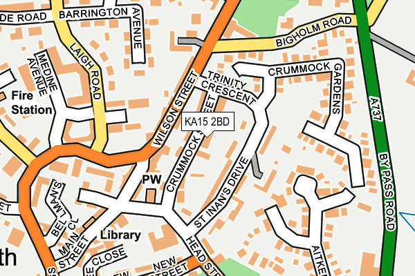 KA15 2BD map - OS OpenMap – Local (Ordnance Survey)