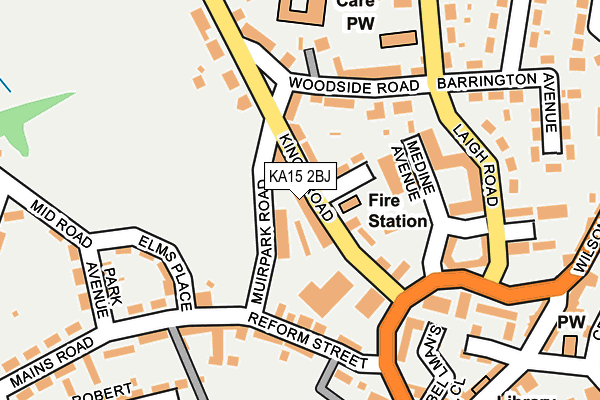 KA15 2BJ map - OS OpenMap – Local (Ordnance Survey)