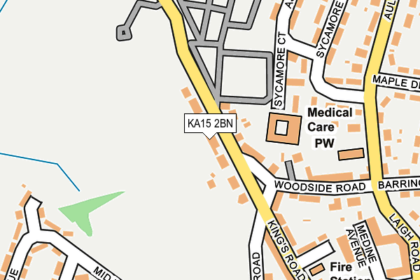 KA15 2BN map - OS OpenMap – Local (Ordnance Survey)