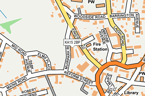 KA15 2BP map - OS OpenMap – Local (Ordnance Survey)