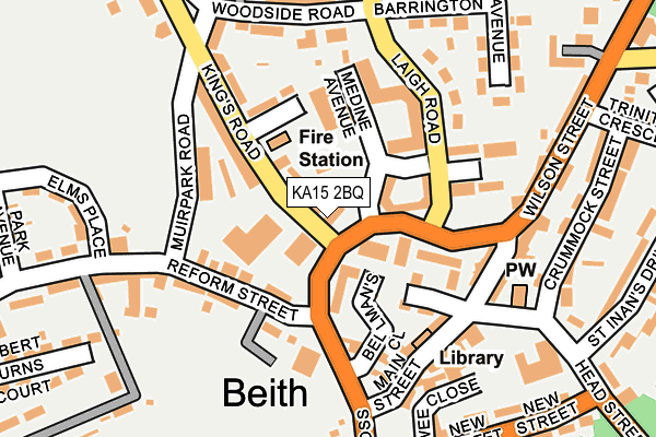 KA15 2BQ map - OS OpenMap – Local (Ordnance Survey)