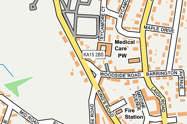 KA15 2BS map - OS OpenMap – Local (Ordnance Survey)