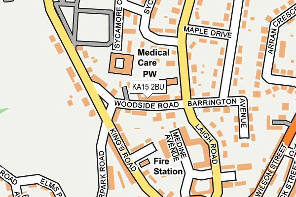 KA15 2BU map - OS OpenMap – Local (Ordnance Survey)
