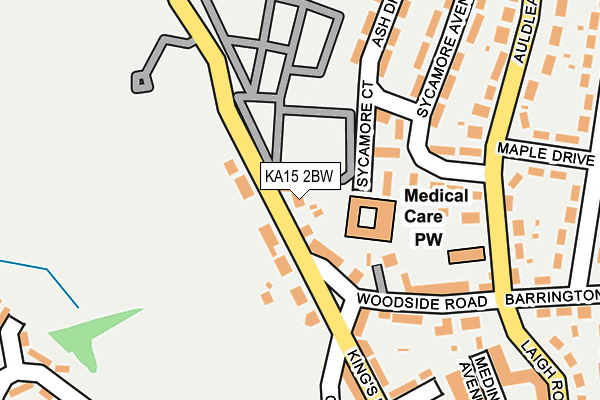 KA15 2BW map - OS OpenMap – Local (Ordnance Survey)