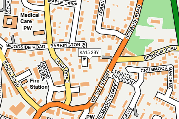 KA15 2BY map - OS OpenMap – Local (Ordnance Survey)