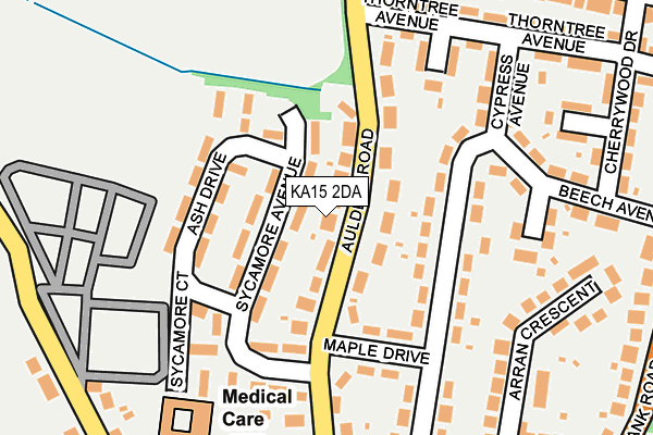 KA15 2DA map - OS OpenMap – Local (Ordnance Survey)