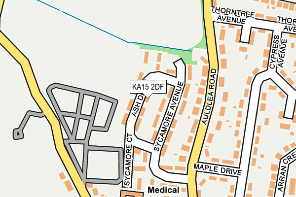 KA15 2DF map - OS OpenMap – Local (Ordnance Survey)