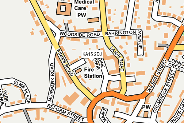 KA15 2DJ map - OS OpenMap – Local (Ordnance Survey)