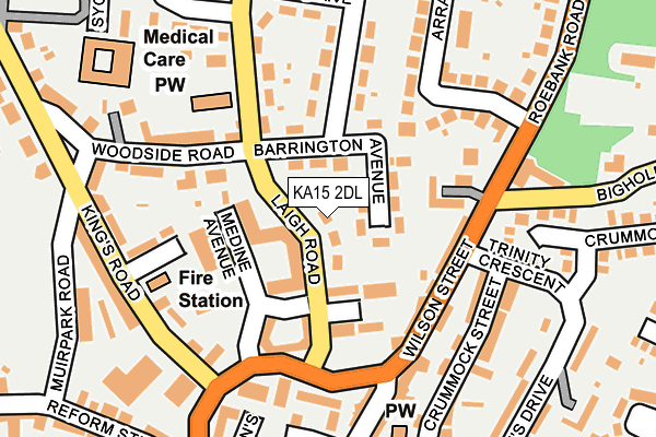 KA15 2DL map - OS OpenMap – Local (Ordnance Survey)