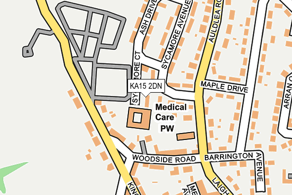 KA15 2DN map - OS OpenMap – Local (Ordnance Survey)