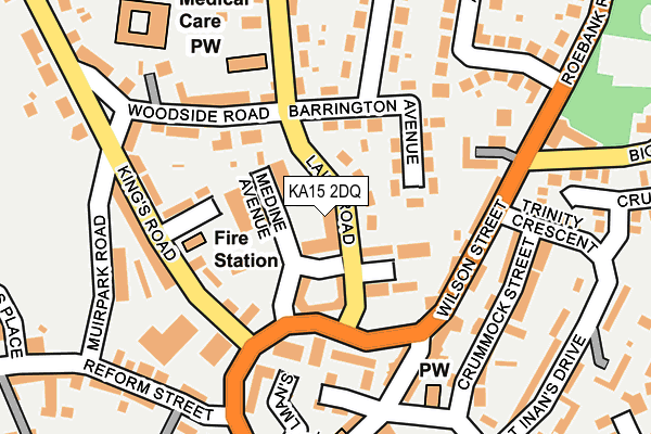 KA15 2DQ map - OS OpenMap – Local (Ordnance Survey)