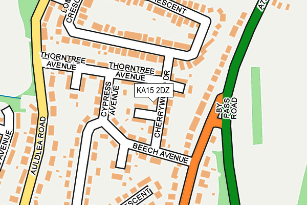 KA15 2DZ map - OS OpenMap – Local (Ordnance Survey)