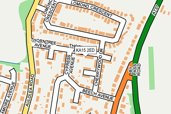 KA15 2ED map - OS OpenMap – Local (Ordnance Survey)