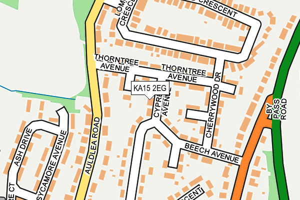 KA15 2EG map - OS OpenMap – Local (Ordnance Survey)