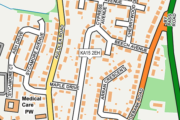 KA15 2EH map - OS OpenMap – Local (Ordnance Survey)