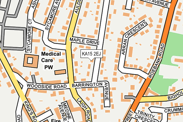 KA15 2EJ map - OS OpenMap – Local (Ordnance Survey)