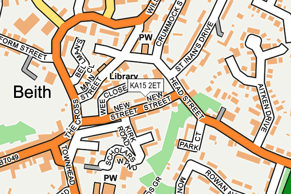 KA15 2ET map - OS OpenMap – Local (Ordnance Survey)