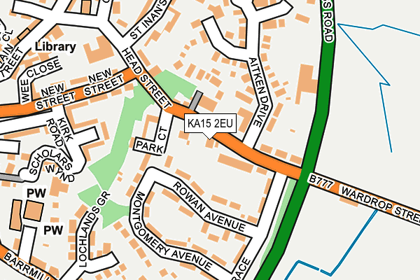 KA15 2EU map - OS OpenMap – Local (Ordnance Survey)