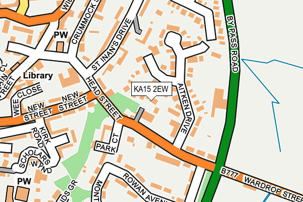 KA15 2EW map - OS OpenMap – Local (Ordnance Survey)