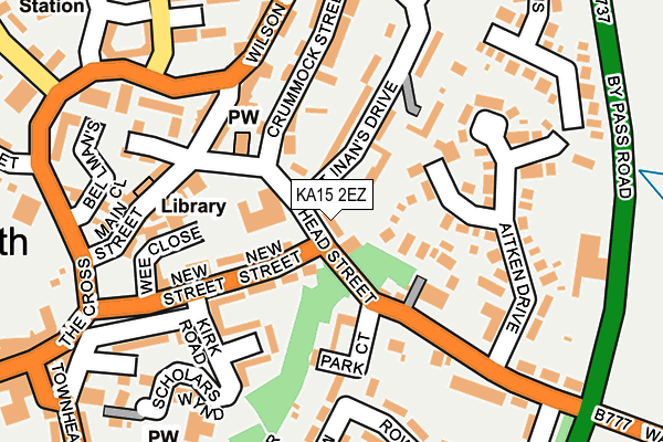 KA15 2EZ map - OS OpenMap – Local (Ordnance Survey)