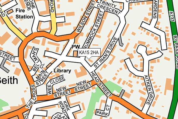KA15 2HA map - OS OpenMap – Local (Ordnance Survey)