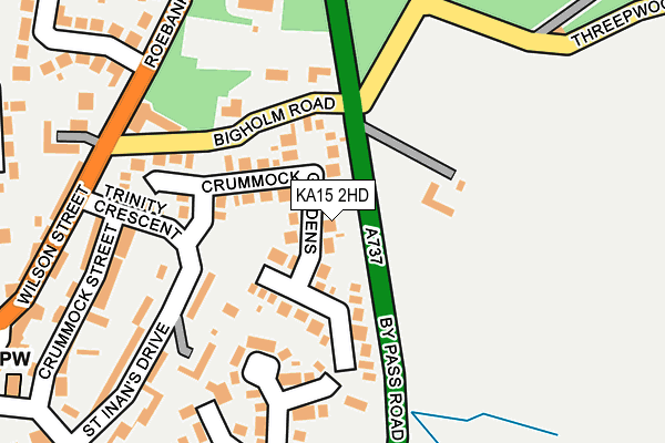 KA15 2HD map - OS OpenMap – Local (Ordnance Survey)
