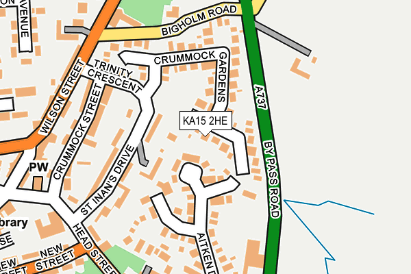 KA15 2HE map - OS OpenMap – Local (Ordnance Survey)