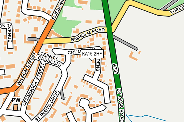KA15 2HF map - OS OpenMap – Local (Ordnance Survey)