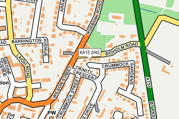 KA15 2HG map - OS OpenMap – Local (Ordnance Survey)