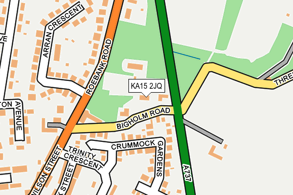 KA15 2JQ map - OS OpenMap – Local (Ordnance Survey)