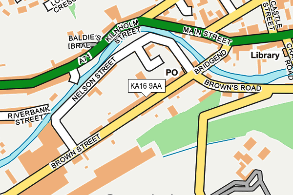 KA16 9AA map - OS OpenMap – Local (Ordnance Survey)