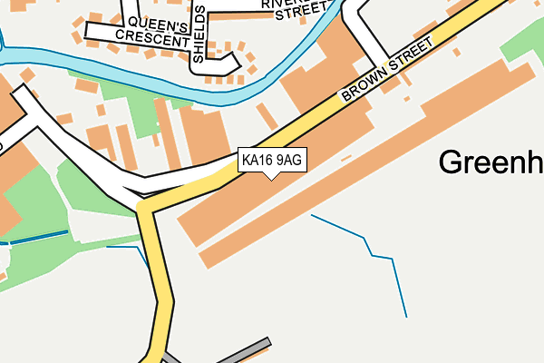 KA16 9AG map - OS OpenMap – Local (Ordnance Survey)