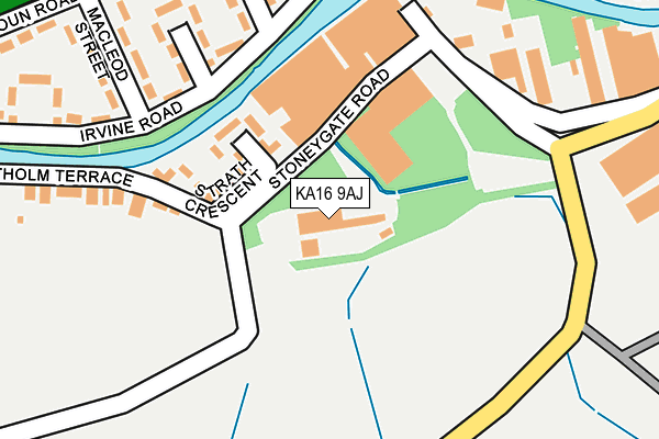 KA16 9AJ map - OS OpenMap – Local (Ordnance Survey)