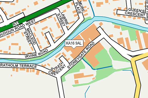 KA16 9AL map - OS OpenMap – Local (Ordnance Survey)