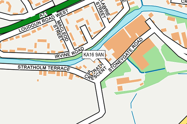 KA16 9AN map - OS OpenMap – Local (Ordnance Survey)
