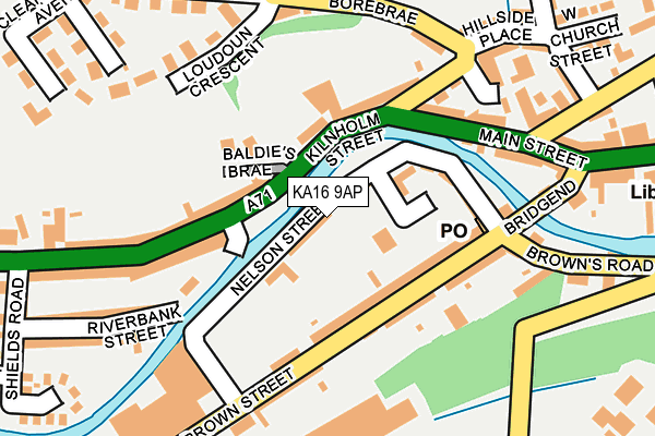 KA16 9AP map - OS OpenMap – Local (Ordnance Survey)