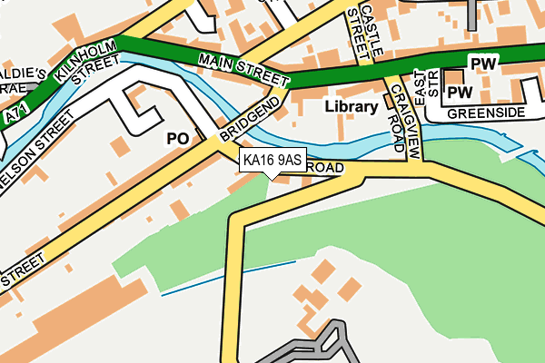 KA16 9AS map - OS OpenMap – Local (Ordnance Survey)