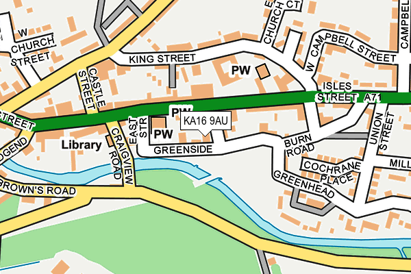 KA16 9AU map - OS OpenMap – Local (Ordnance Survey)