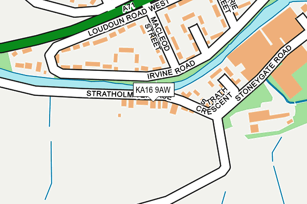 KA16 9AW map - OS OpenMap – Local (Ordnance Survey)