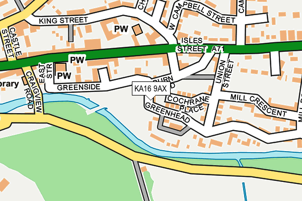 KA16 9AX map - OS OpenMap – Local (Ordnance Survey)