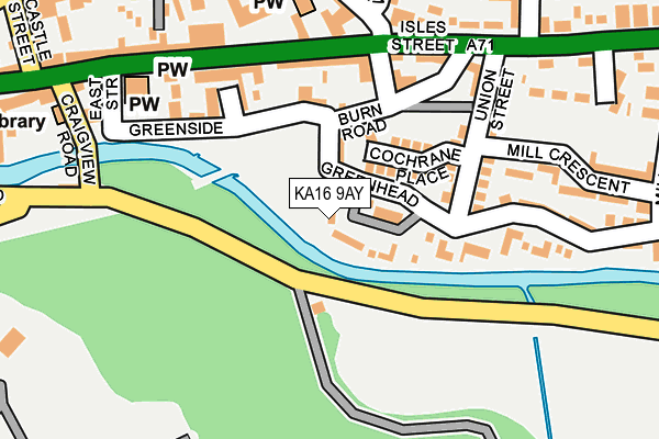 KA16 9AY map - OS OpenMap – Local (Ordnance Survey)