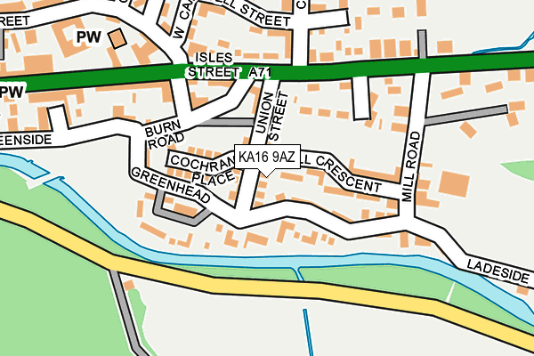 KA16 9AZ map - OS OpenMap – Local (Ordnance Survey)